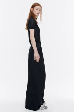 Cheap BIMBA Y LOLA Pantalon Campana Pinzas Negro