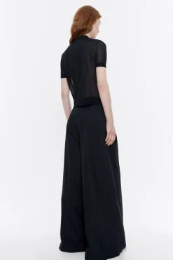 Cheap BIMBA Y LOLA Pantalon Campana Pinzas Negro