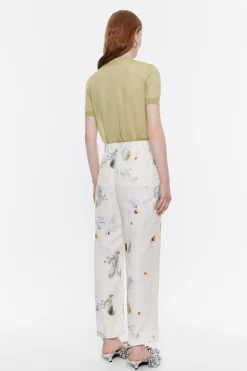 Cheap BIMBA Y LOLA Pantalon Carrot Lino Waves Marfil