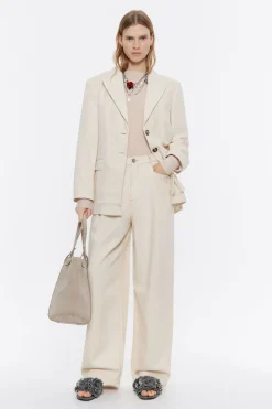 Cheap BIMBA Y LOLA Pantalon Denim Pinzas Crudo