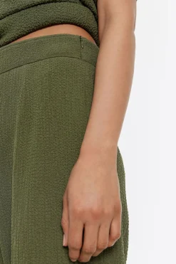 Outlet BIMBA Y LOLA Pantalon Recto Desflecado Caqui