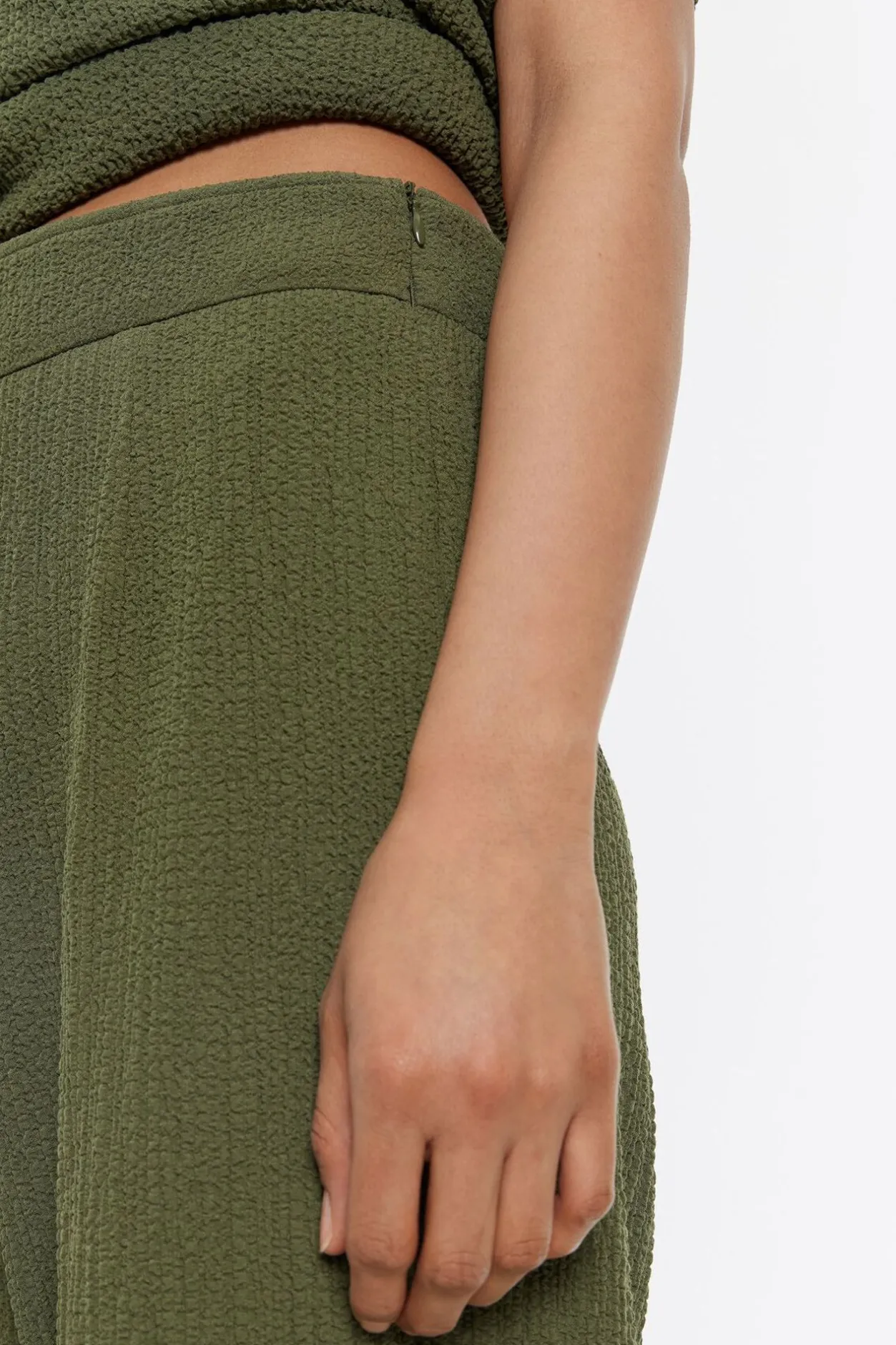 Outlet BIMBA Y LOLA Pantalon Recto Desflecado Caqui