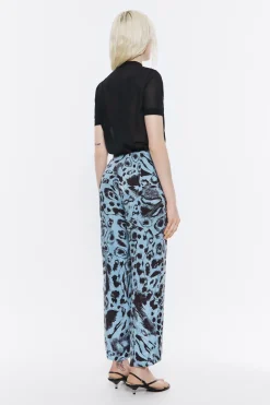 Best BIMBA Y LOLA Pantalon Recto Fluido Animal Mix Azul