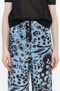 Best BIMBA Y LOLA Pantalon Recto Fluido Animal Mix Azul