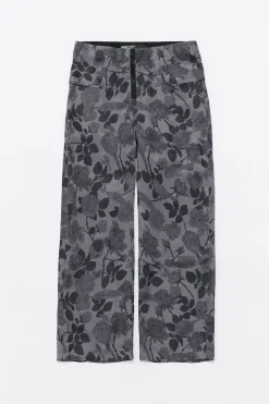 New BIMBA Y LOLA Pantalon Recto Fluido Canary Camo Caqui