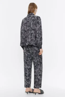 New BIMBA Y LOLA Pantalon Recto Fluido Canary Camo Caqui