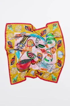 Sale BIMBA Y LOLA Panuelo Bodegon Marco Caracolas Rosa