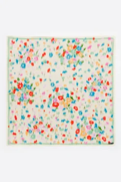 Fashion BIMBA Y LOLA Panuelo Flores Difuminadas En Grupos Vainilla