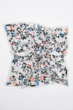 Online BIMBA Y LOLA Panuelo Flores Y Jarrones Naif Blanco