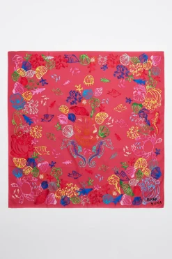 New BIMBA Y LOLA Panuelo Fondo Del Mar Multicolor Fondo Fresa