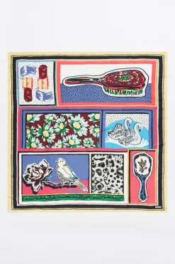 Online BIMBA Y LOLA Panuelo Peines Vintage Frambuesa