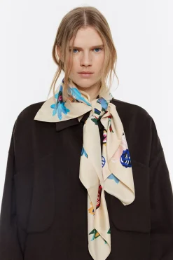 Sale BIMBA Y LOLA Panuelo Ramo De Flores Vainilla