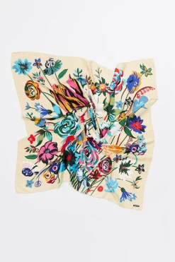 Store BIMBA Y LOLA Panuelo Ramo De Flores Vainilla