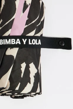 Cheap BIMBA Y LOLA Paraguas Print Tiger Liquid Negro