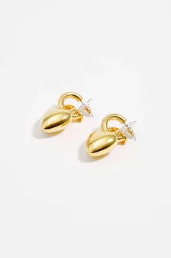 Cheap BIMBA Y LOLA Pendiente Aro Corazon Metal Dorado