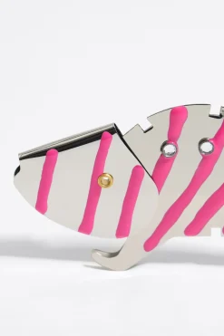 Store BIMBA Y LOLA Pendiente Camaleon Plateado Y Rosa