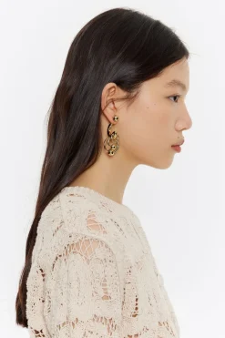 Sale BIMBA Y LOLA Pendientes Aro Arandelas Dorado