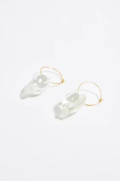 Hot BIMBA Y LOLA Pendientes Aro Caracolas Transparentes