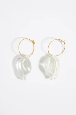 Store BIMBA Y LOLA Pendientes Aro Caracolas Transparentes