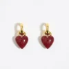 Clearance BIMBA Y LOLA Pendientes Aro Corazon Glitter Rojo
