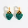 Best Sale BIMBA Y LOLA Pendientes Aro Corazon Glitter Turquesa