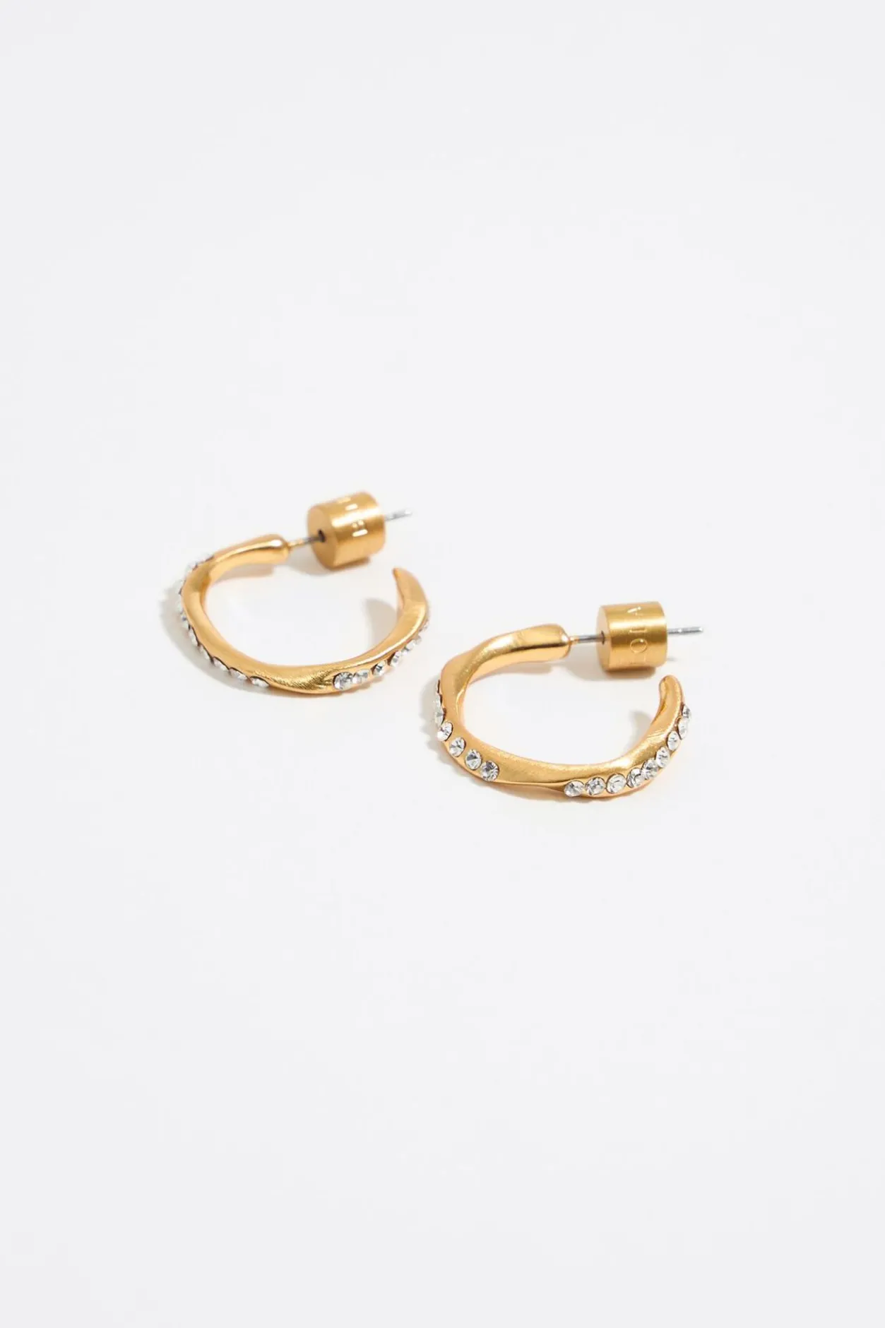 Cheap BIMBA Y LOLA Pendientes Aro Dorado Mate Y Cristales