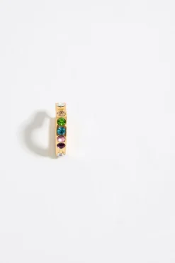 Shop BIMBA Y LOLA Pendientes Aro Mini Corazon Cristales Multicolor