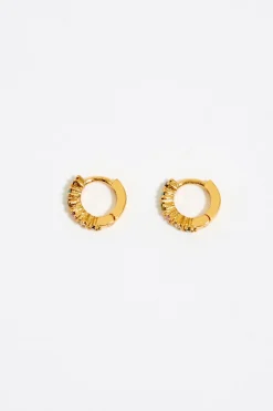 Online BIMBA Y LOLA Pendientes Aro Mini Cristales Multipastel