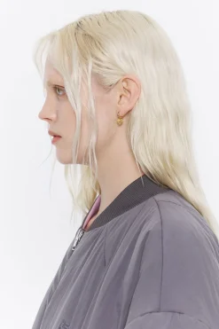 Best Sale BIMBA Y LOLA Pendientes Aro Mini Dorado Cristales Y Corazon