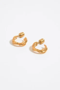Cheap BIMBA Y LOLA Pendientes Aro Mini Dorado Mate