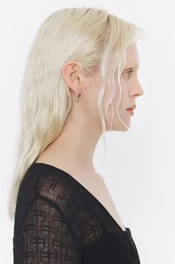 Flash Sale BIMBA Y LOLA Pendientes Aro Mini Plateado Cristales Y Corazon