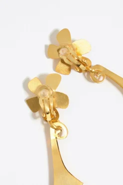 Fashion BIMBA Y LOLA Pendientes Camaleones Y Flor Dorado Mate