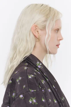 Flash Sale BIMBA Y LOLA Pendientes Corazon Textura Dorados