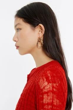 Cheap BIMBA Y LOLA Pendientes Doble Aro Multicolor