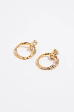 Cheap BIMBA Y LOLA Pendientes Doble Aro Multicolor