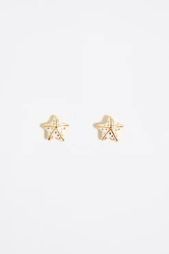Best Sale BIMBA Y LOLA Pendientes Estrella De Mar Marfil