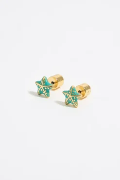 Flash Sale BIMBA Y LOLA Pendientes Estrella De Mar Aguamarina
