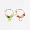 Hot BIMBA Y LOLA Pendientes Letra C Piedras Multicolores