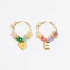 Best Sale BIMBA Y LOLA Pendientes Letra E Piedras Multicolores