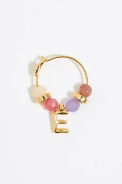 Best Sale BIMBA Y LOLA Pendientes Letra E Piedras Multicolores