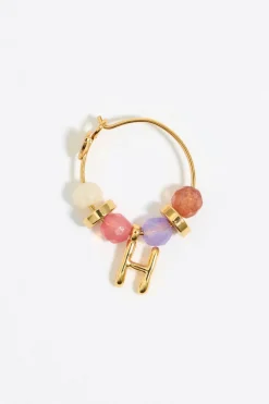 Fashion BIMBA Y LOLA Pendientes Letra H Piedras Multicolores