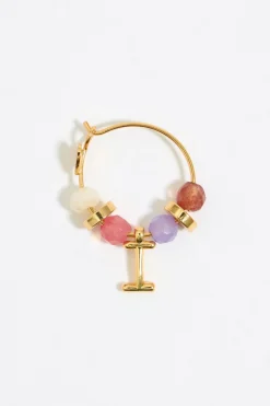 Cheap BIMBA Y LOLA Pendientes Letra I Piedras Multicolores