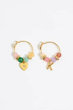 Store BIMBA Y LOLA Pendientes Letra K Piedras Multicolores