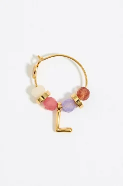 Best BIMBA Y LOLA Pendientes Letra L Piedras Multicolores