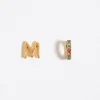 Flash Sale BIMBA Y LOLA Pendientes Letra M Y Aro Mini Cristales Multicolores