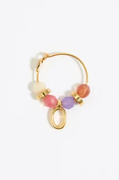 Hot BIMBA Y LOLA Pendientes Letra O Piedras Multicolores