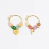 Best Sale BIMBA Y LOLA Pendientes Letra P Piedras Multicolores