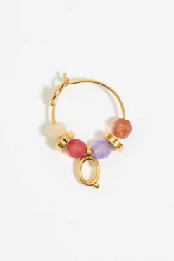 Cheap BIMBA Y LOLA Pendientes Letra Q Piedras Multicolores