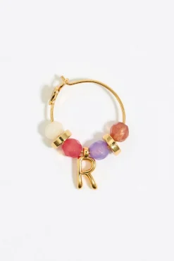 Fashion BIMBA Y LOLA Pendientes Letra R Piedras Multicolores