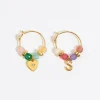 Outlet BIMBA Y LOLA Pendientes Letra S Piedras Multicolores